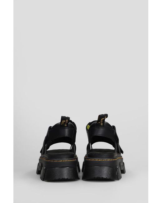 Dr. Martens Black Mattison 3S Sandals