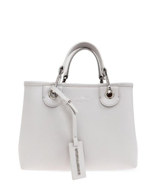 Emporio Armani Gray Myea Small Tote Bag