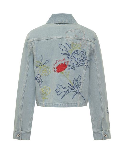 KENZO Blue Flowers Drawn Jacket