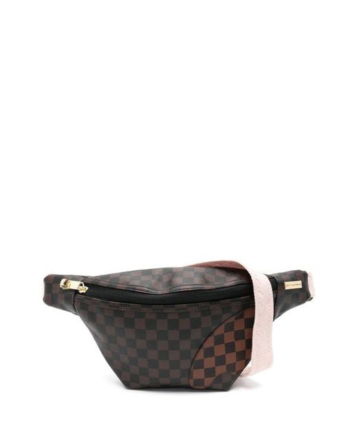 Sprayground Gray Belt Bags With-Tone Logo Plaque