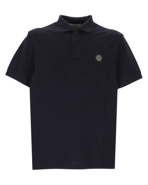 Stone Island Blue T-Shirts And Polos for men