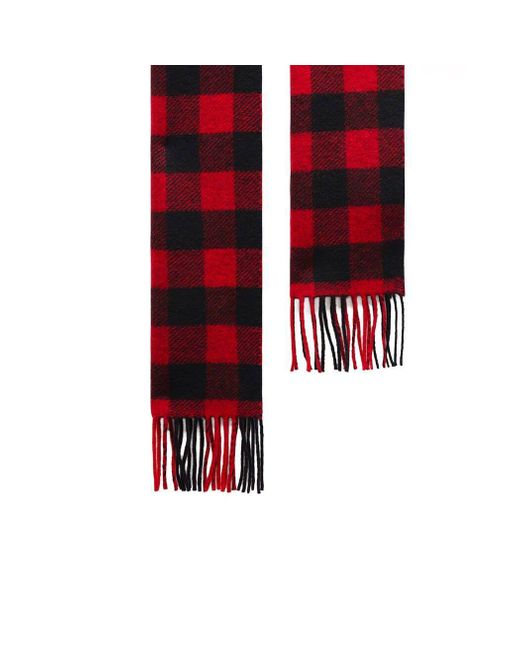 Woolrich Red Buffalo Check Scarf