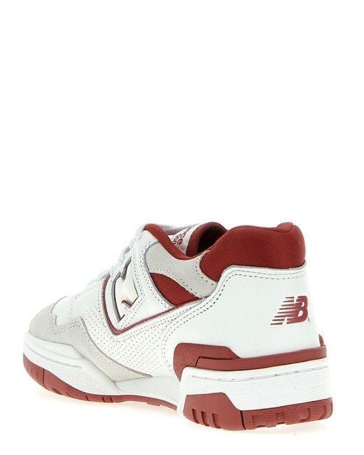 New Balance White '550' Sneakers