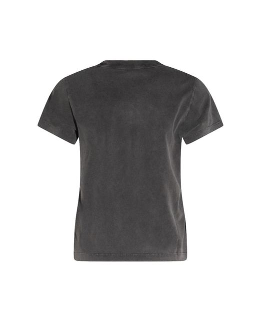 Alexander Wang Black Graphic Ss Tee