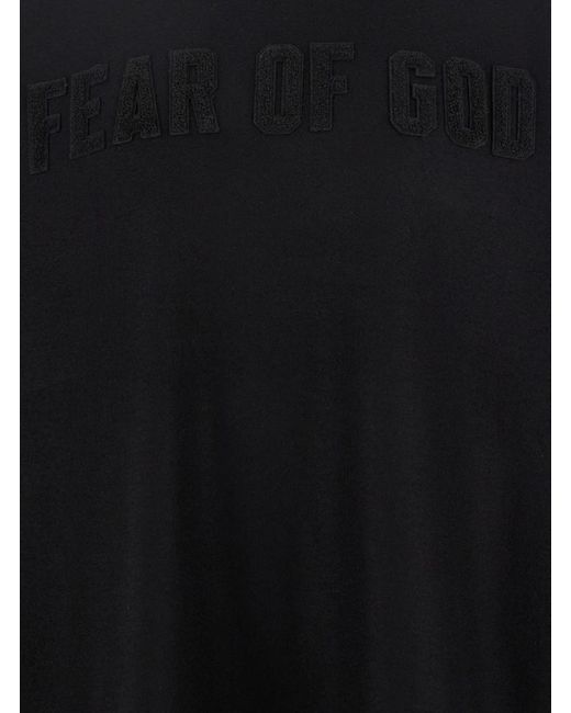 Fear Of God Blue Logo Patch Long Sleeve Tee for men