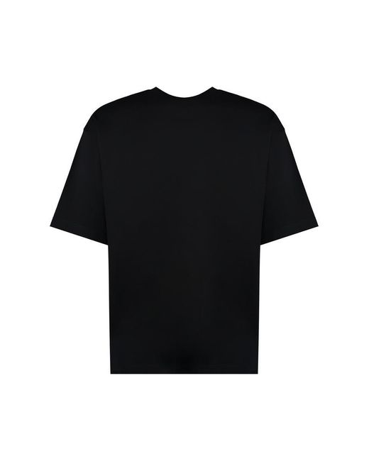 Lanvin Black Logo Cotton T-Shirt for men