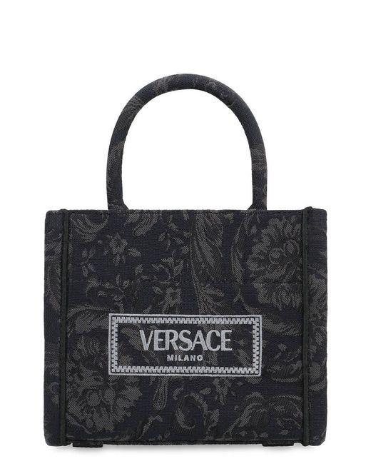 Versace Black Athena Mini Tote Bag