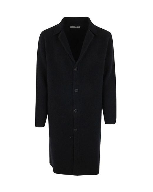 Original Vintage Style Black Felted Knitted Coat for men