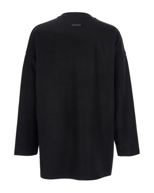 Fear Of God Blue Logo Patch Long Sleeve Tee for men
