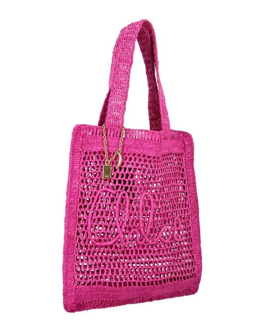 Chloé Pink Summer Banana Tote Bag