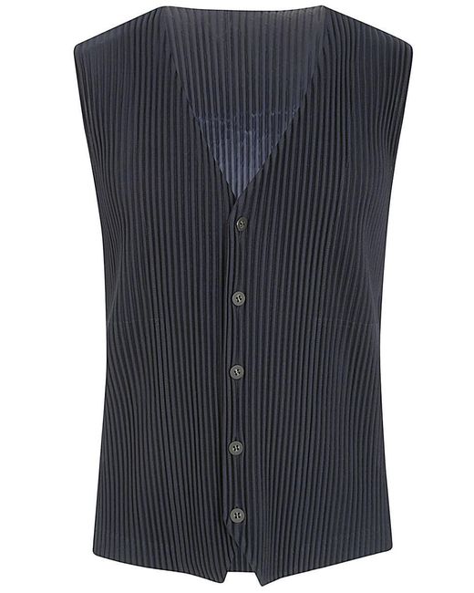 Homme Plissé Issey Miyake Blue Basics Vest for men