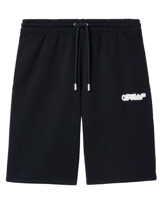Off-White c/o Virgil Abloh Black Spray Arrow Skate Track Shorts for men