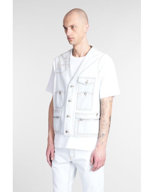 Bally White Vest for men