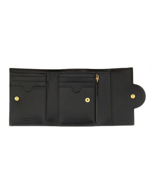 Balmain Black "B-Buzz" Trifold Wallet