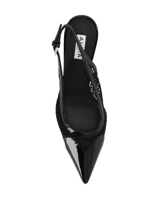 ALAIA HIGH HEEL 9 CM IN BLACK CALFSKIN