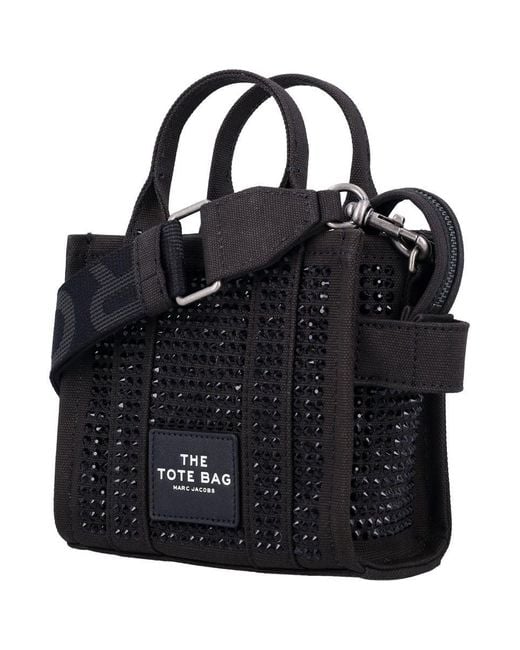 Marc Jacobs Mini Crystal Canvas Crossbody Tote Handbag in