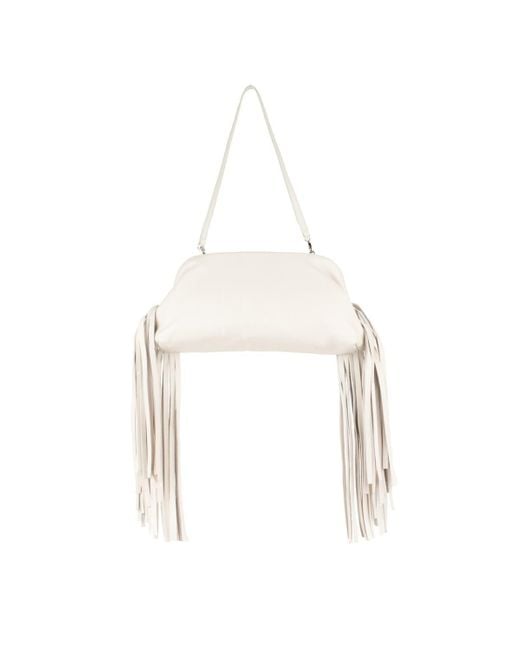 Philosophy Di Lorenzo Serafini White Fringed Clutch Bag
