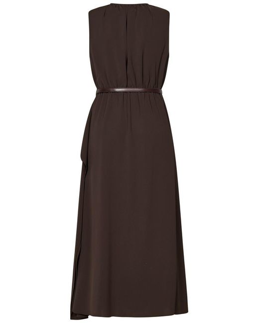Max Mara Brown Studio Amour Midi Dress