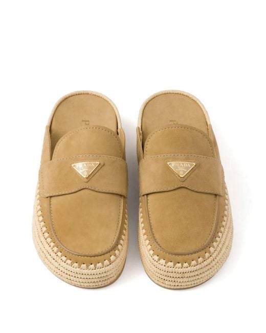 Prada Brown Suede Espadrilles