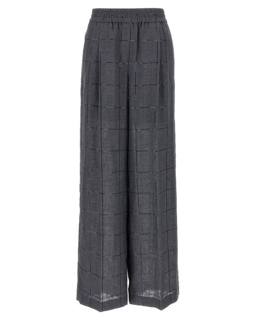 Brunello Cucinelli Gray 'Loose Track' Pants