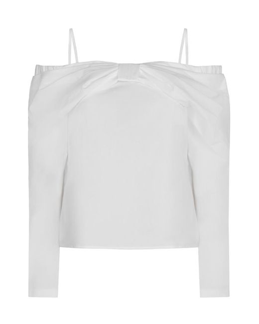 Nina Ricci White Off-Shoulders Top