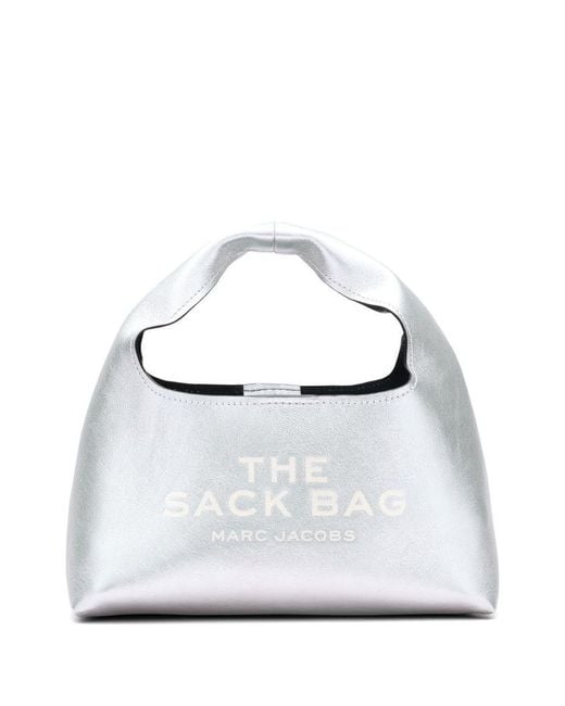 Marc Jacobs White The Sack Mini Leather Hobo Bag