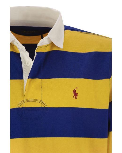 Polo Ralph Lauren Yellow Long-Sleeved Rugby Jersey for men