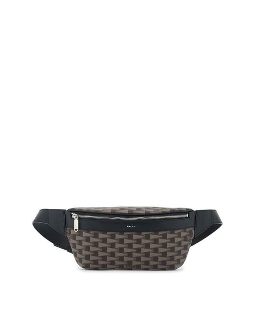 Bally Gray Classic Pennant Mini Fanny Pack