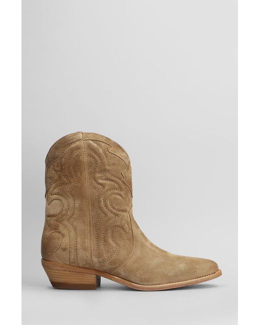 Julie Dee Brown Texan Ankle Boots