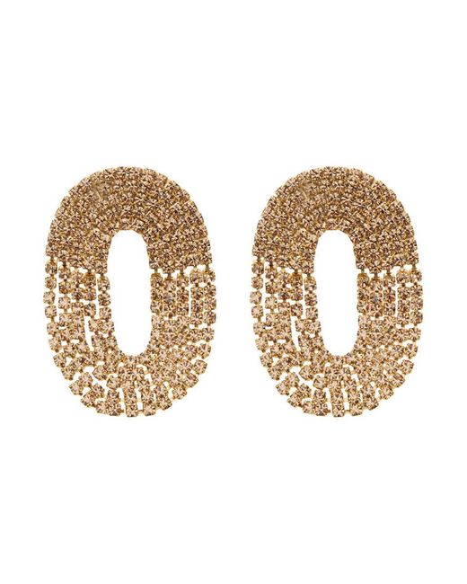 Silvia Gnecchi 'Liberty One' Metallic Earings With Rear Closure And Oval Shape