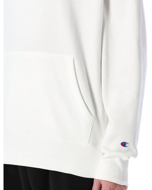 Champion White Reverse Weave Hoodie for men