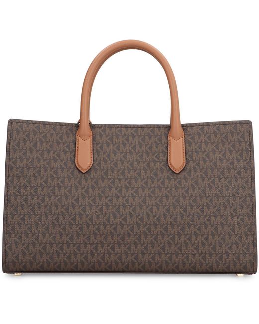 Michael Kors Brown Scarlett Printed Canvas Handbag