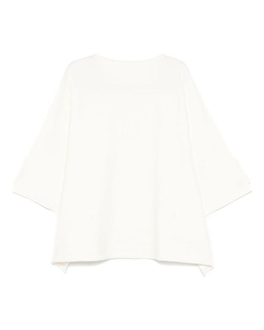 Issey Miyake White Square Rib A P Dress