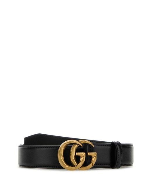 Gucci Black Leather Belt for men