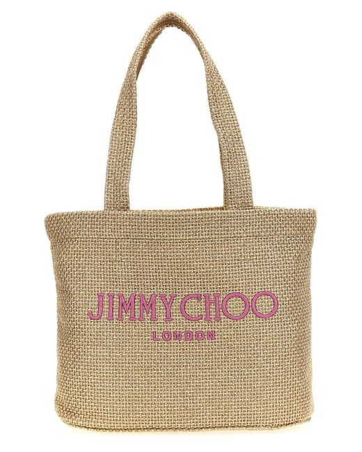 Jimmy Choo Natural Beach Tote E/W M