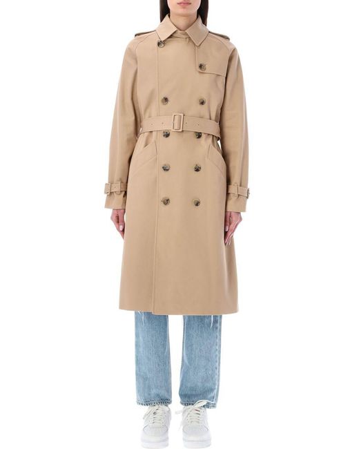A.P.C. Natural Classic Double-Breasted Trench Jacket