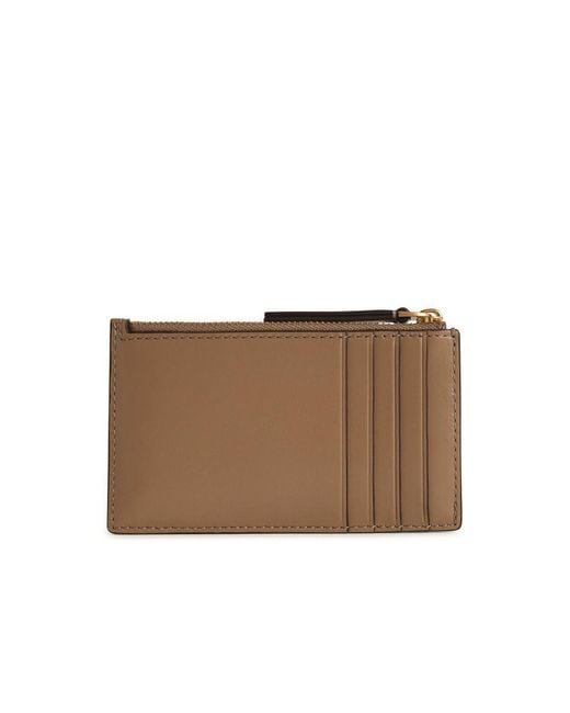 Tory Burch Natural 'Kira' Leather Card Holder