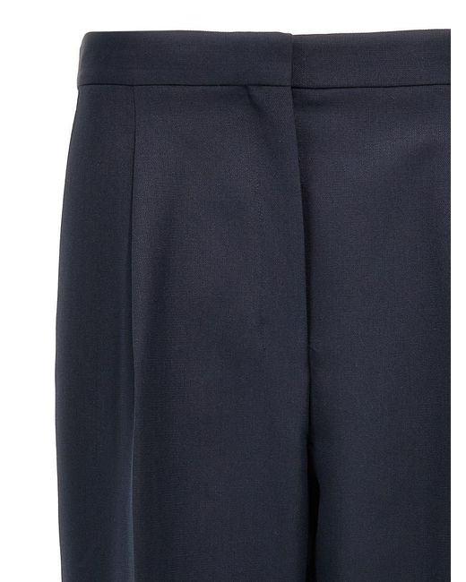パンツ THEORY Wool pants Blue Theory Wool Pants in Blue | Lyst