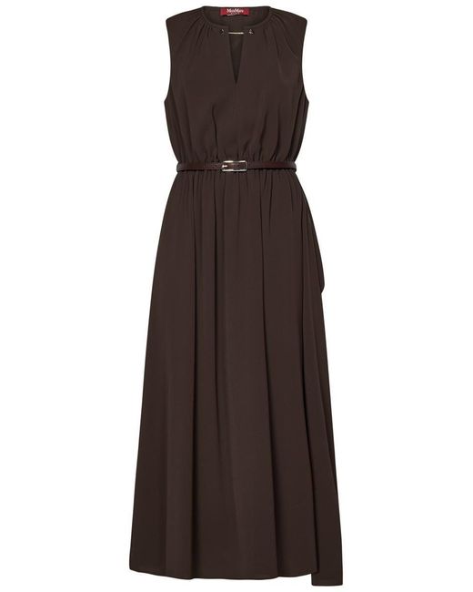 Max Mara Brown Studio Amour Midi Dress