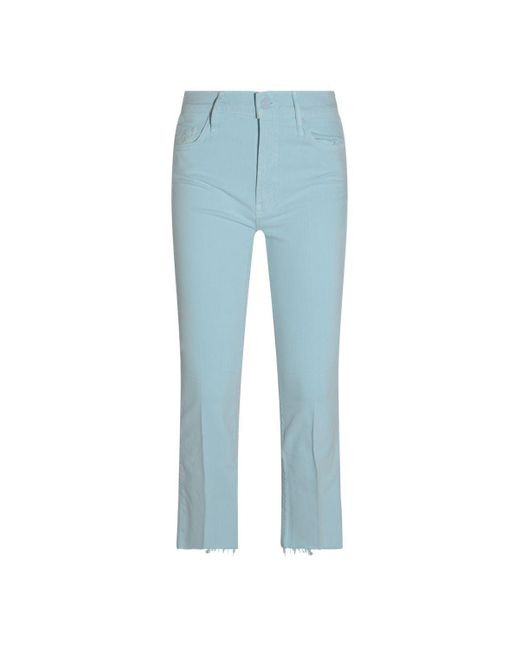 Mother Blue Light Cotton Jeans