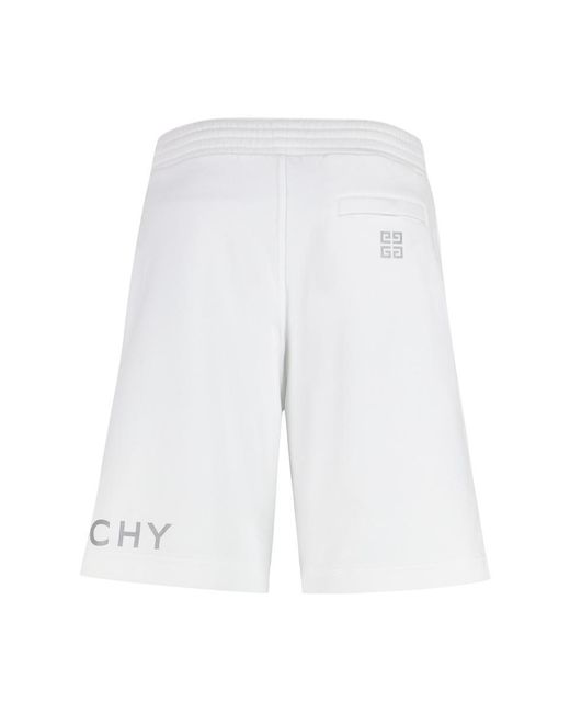 Givenchy White Cotton Bermuda Shorts for men