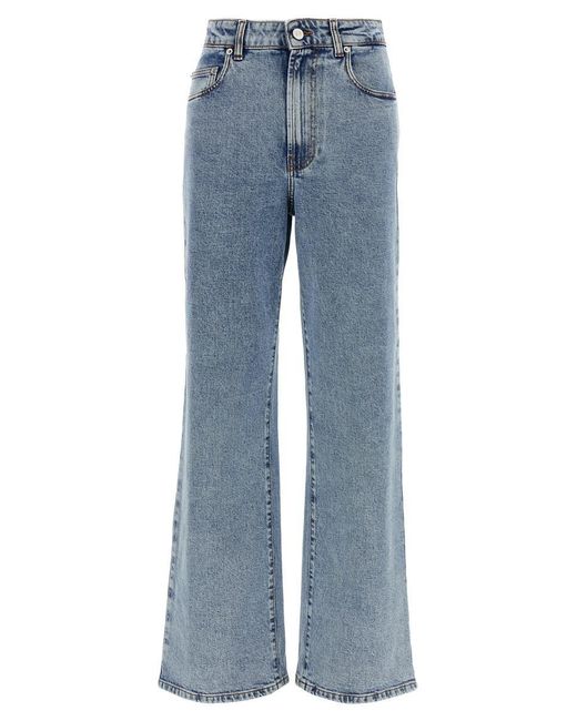 Fabiana Filippi Blue Wide Leg Denim Jeans