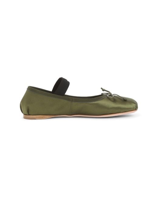 Miu Miu Green Ballerinas