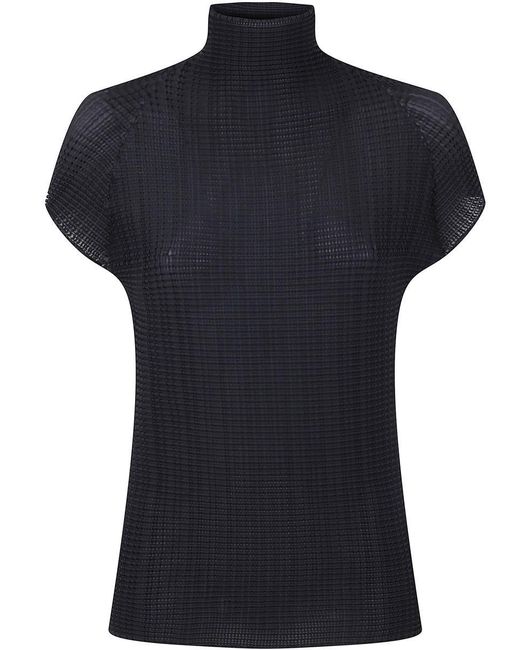 Issey Miyake Black Wooly Pleats Bk/Wt-56 Shirt