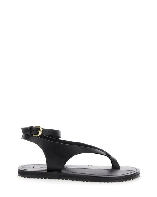 A.Emery Black 'Millar' Sandals With Criss-Crossed Straps And Buckle Closure