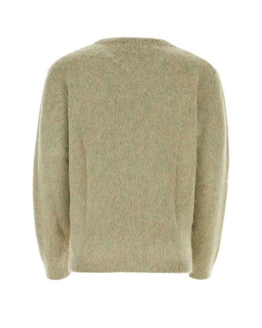 Lemaire Green Sage Stretch Mohair Blend Sweater for men