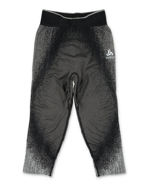 Odlo Gray The Pow Blackcomb Base Layer 3/4 Bottoms