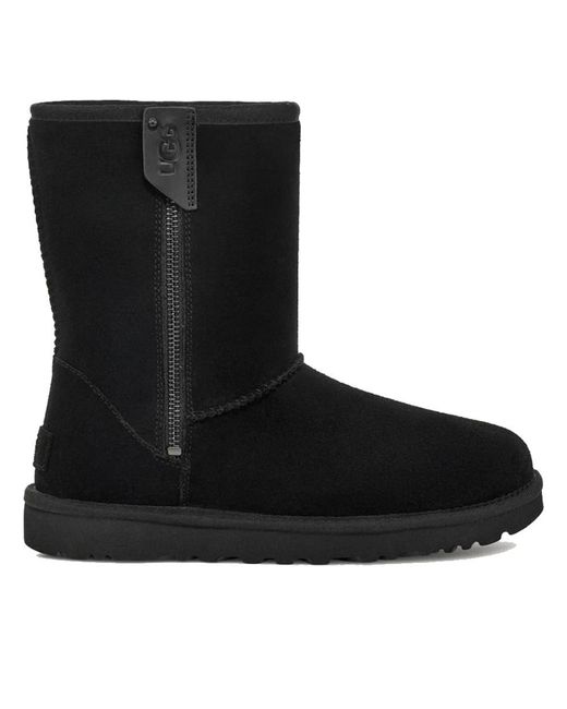 Ugg Black Classic Short Bailey Zip Shoes