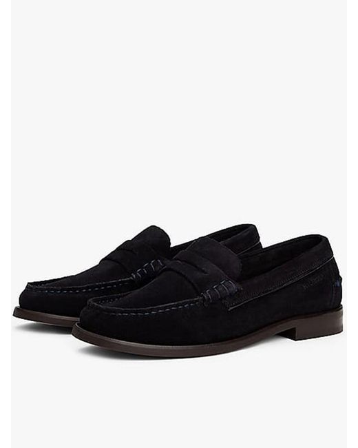 Tommy Hilfiger Black Classic Hilfiger Loafer Shoes for men