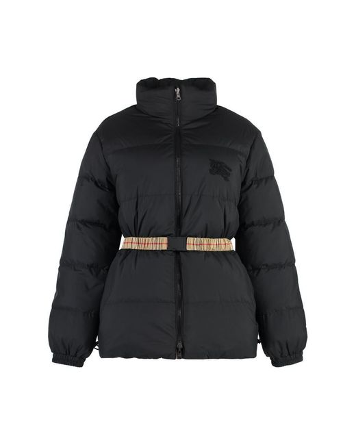 Burberry Black Reversible Hooded Down Jacket For